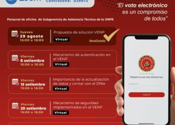 No te pierdas la segunda sesión virtual sobre el Voto Electrónico No Presencial / Viernes 6 de setiembre – 3:00 p.m.