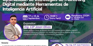 Seminario taller: «Optimización de estrategias de marketing digital mediante herramientas de inteligencia artificial »/ 17 y 18 de septiembre – 7:00 p.m.