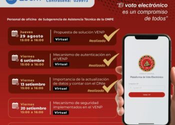 No te pierdas la cuarta sesión virtual sobre el Voto Electrónico No Presencial / Viernes 20 de setiembre – 3:00 p.m.