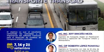 Curso: «Modelación en transporte transcad»/ Inicio: Sábado 7 de septiembre – 9:00 a.m.