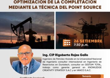 Conferencia «Optimización de la completación mediante la técnica del point source» / Inicio: 26 de setiembre – 7:30 p.m.