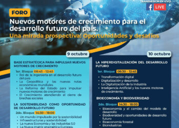 Foro: ¨Nuevos motores de crecimiento para el desarrollo futuro del país Una mirada prospectiva: Oportunidades y desafíos¨- 9 y 10 de octubre