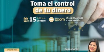 Webinar: «Toma el control de tu dinero» / Martes 15 de octubre – 7:30 p.m.