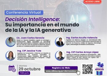 Taller virtual «Decision Intelligence: Su importancia en el mundo de la IA y la IA Generativa» / Martes 29 de octubre – 7:00 p.m.