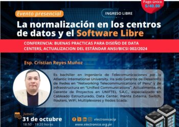 Evento presencial: «La normalización en los centros de datos y el Sofware Libre»/ Jueves 31 de octubre – 6:50 p.m.
