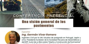 Conferencia presencial «Una visión general de los pavimentos» / Jueves 17 de octubre – 7:00 p.m.