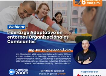 Webinar: «Liderazgo adaptativo en entornos organizacionales cambiantes» / Miércoles 6 de noviembre – 7:00 p.m.
