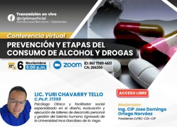 Conferencia Virtual: ¨Prevención y etapas del consumo de alcohol y drogas¨ / Miércoles 6 de noviembre – 5:00 p.m.