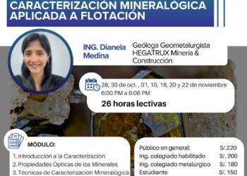 Curso de especialización: «Caracterización mineralógica aplicada a flotación» / Inicio: Lunes 28 de octubre