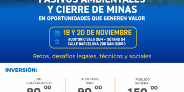 I Simposio Internacional «Transformando pasivos ambientales y cierre de minas en oportunidades que generen valor» / Martes 19 y miércoles 20 de noviembre
