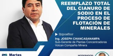 Conferencia: «Reemplazo total del cianuro de sodio en el proceso de flotación de minerales» / Martes 22 de octubre – 7:00 p.m.