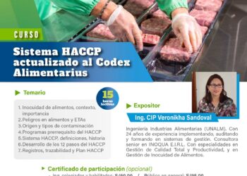 Curso “Sistema HACCP actualizado al Codex Alimentarius″ / Inicio: Viernes 29 de noviembre