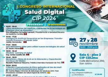 El «I Congreso internacional de Salud Digital» continúa el jueves 28 de noviembre, desde las 4:00 p.m.