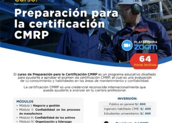 Curso profesional «¿Quieres Obtener la Certificación CMRP e Impulsar tu carrera profesional? ️» /Inicio: 23 de noviembre