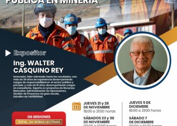 Curso virtual «Gestión pública en minería» / Inicio: 21 de noviembre