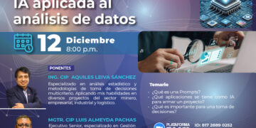 Webinar: «IA Aplicada al Análisis de Datos» / Jueves 12 de diciembre – 8:00 p.m.