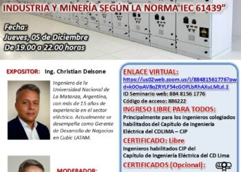 Conferencia internacional «Centros de control de motores (MCC) y cuadros de distribución flexibles para industria y minería según la norma IEC 61439» / Jueves 5 de diciembre – 7.00 p.m.