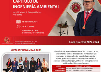 «Presentación del Informe de Gestión 2022 – 2024 del Capítulo de Ingeniería Ambiental» / Miércoles 11 de diciembre –  6:00 p.m.
