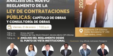 Mesa Redonda «Análisis del Nuevo Reglamento de la Ley de Contrataciones Públicas: Capítulo de Obras y Consultoría de Obras» / Viernes 31 de enero – 7:00 p.m.