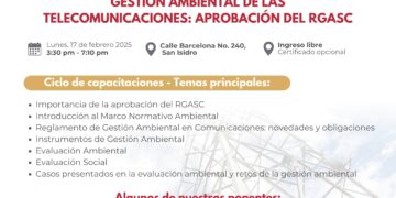 Curso presencial – Gestión de las Telecomunicaciones: Aprobación del Reglamento de Gestión Ambiental del sector Comunicaciones / Inicio: 17 de febrero