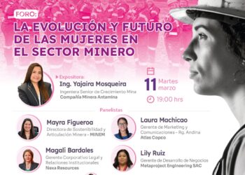 Foro «La evolución y futuro de las mujeres en el sector minero» / Martes 11 de marzo – 7:00 p.m.
