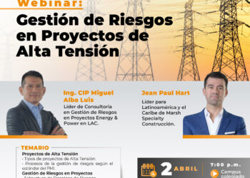 Webinar «Gestión de riesgos en proyectos de alta gestión» / Miércoles 2 de abril – 7:00 p.m.