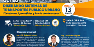 Curso «Diseñando sistemas de transporte público urbano: lecciones aprendidas y hacia dónde vamos» / Del 13 de mayo al 14 de junio