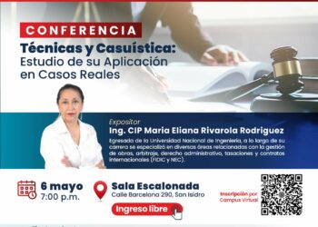Conferencia «Técnicas y casuísticas: Estudio de su aplicación en casos reales»/ Martes 6 mayo – 7:00 p.m.