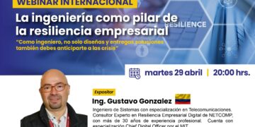 Webinar internacional «La ingeniería como pilar de la resiliencia empresarial» / Martes 29 de abril – 8:00 p.m.