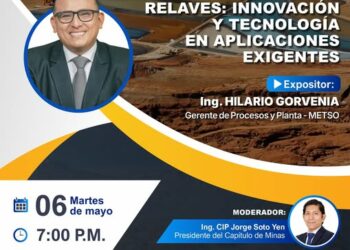 Martes de la Minería – Conferencia «Filtración de relaves: Innovación y tecnología en aplicaciones exigentes» / Martes 6 de mayo – 7:00 p.m.