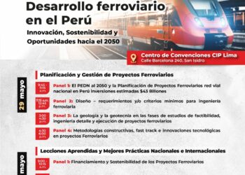 Foro Internacional “Desarrollo Ferroviario en el Perú: Innovación, Sostenibilidad y Oportunidades hacia el 2050″ / 29 y 30 de mayo – 9:00 a.m.