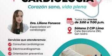 Campaña Gratuita de Cardiología «Corazón sano, vida plena» / Todos los martes de 3:00 p.m. a 7:00 p.m.