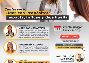 Conferencia «Líder con propósito: Impacta, influye y deja huella» / Viernes 23 de mayo – 7:00 p.m.