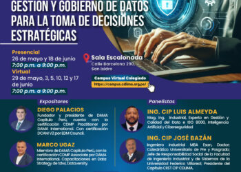 Curso «Gestión y Gobierno de Datos para la Toma de Decisiones Estratégicas»/ Lunes 26 de mayo – 7:00 p.m.