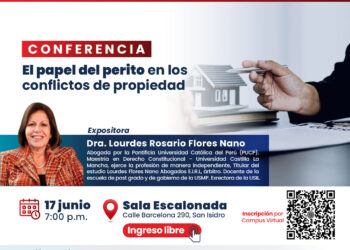 Conferencia «El papel del perito en los conflictos de propiedad» / Martes 17 de junio – 7:00 p.m.