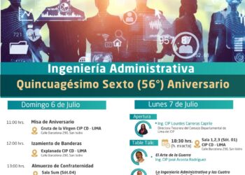 Ingeniería Administrativa – Quincuagésimo Sexto (56°) Aniversario / 6 y 7 de julio