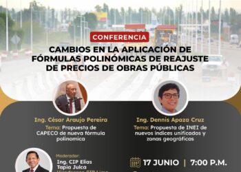Conferencia «Cambios en la aplicación de fórmulas polinómicas de reajuste de precios en obras públicas» / Martes 17 de junio – 7:00 p.m.