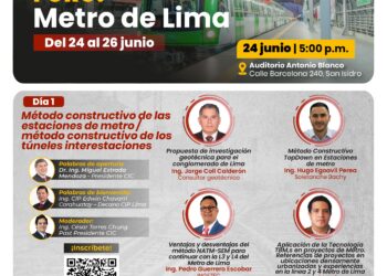 Foro «Metro de Lima» / Del 24 al 26 de junio
