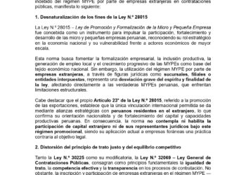 PRONUNCIAMIENTO N° 12-2025-2027/CIPLIMA – USO INDEBIDO DEL RÉGIMEN MYPE POR PARTE DE EMPRESAS EXTRANJERAS EN CONTRATACIONES PÚBLICAS