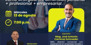 Webinar «Resiliencia 360°: Cómo sinergizar mi dimensión personal, profesional y empresarial» / Miércoles 13 de agosto – 7:00 p.m.