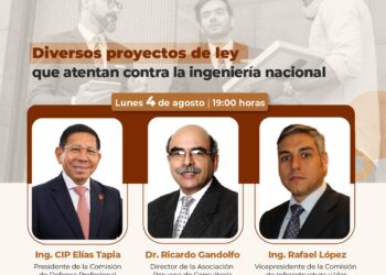 Conferencia «Diversos proyectos de ley que están atentando contra la ingeniería nacional » / Lunes 4 de agosto