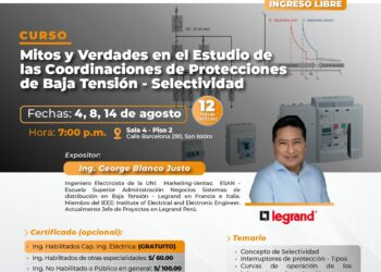 Curso «Mitos y Verdades en el Estudio de las Coordinaciones de Protecciones de Baja Tensión – Selectividad» / Inicio: 4 de agosto
