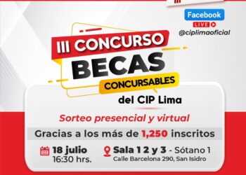 CIP Lima realizará este viernes el sorteo del III Concurso de Becas Concursables