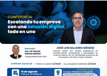 Conferencia virtual «Escalando tu empresa con una solución digital todo en uno» / Jueves 14 de agosto – 7:00 p.m.