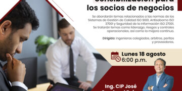 CIP Lima organiza charla sobre sensibilización para socios de negocios
