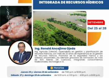 Curso virtual «Formación de líderes en la gestión integrada de recursos hídricos» / Inicio: 25 de setiembre