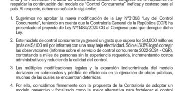 Comunicado: Necesitamos un modelo de control de obras públicas eficiente y sin sobrecostos
