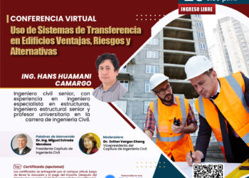 Conferencia virtual:¨Uso de Sistemas de Transferencia en Edificios Ventajas, Riesgos y Alternativas¨ / 26 de septiembre – 6:30 p.m.