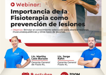 Webinar Gratuito: “La importancia de la Fisioterapia en la prevención de lesiones” / Jueves 9 de octubre – 7:00 p.m.