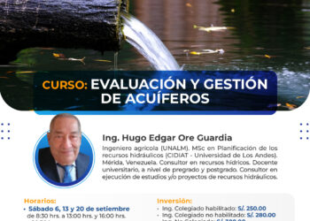Curso «Evaluación y Gestión de Acuíferos» / Inicio: 6 de septiembre